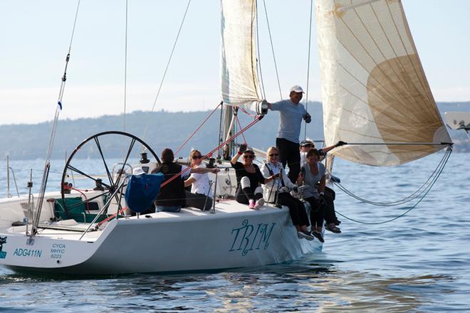 Lauren Walsh’s feminine touch gave Trim the win in Div A Non Spinnaker.  © www.SailPix.com.au http://www.SailPix.com.au